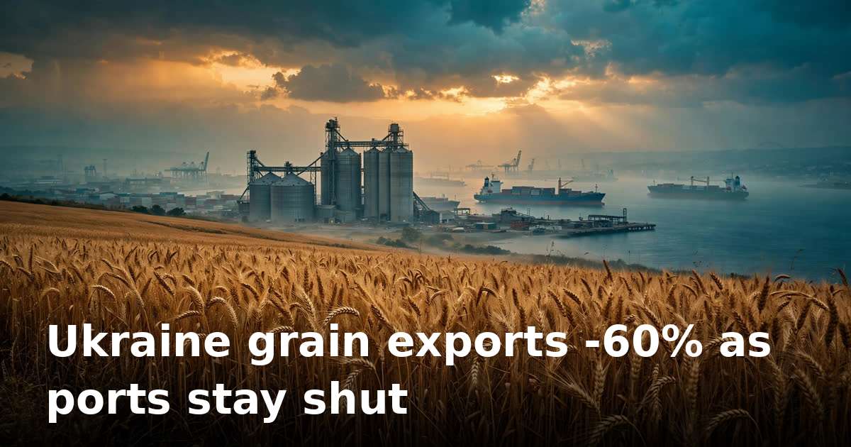 Ukraine grain exports slump 60% as farmers run out of reasons to plant