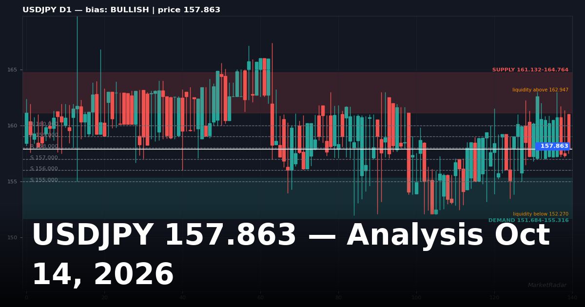 USDJPY Analysis Today: Key Levels, Chart and Outlook for October 14, 2026
