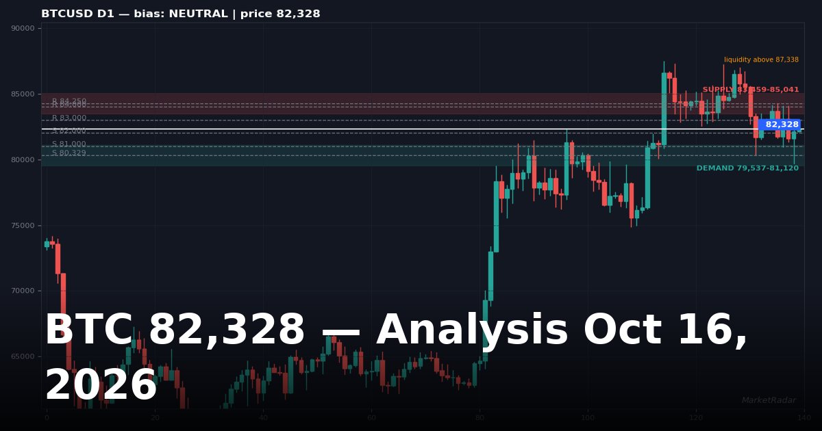 Bitcoin Price Analysis: BTCUSD Key Levels and Outlook for October 16, 2026