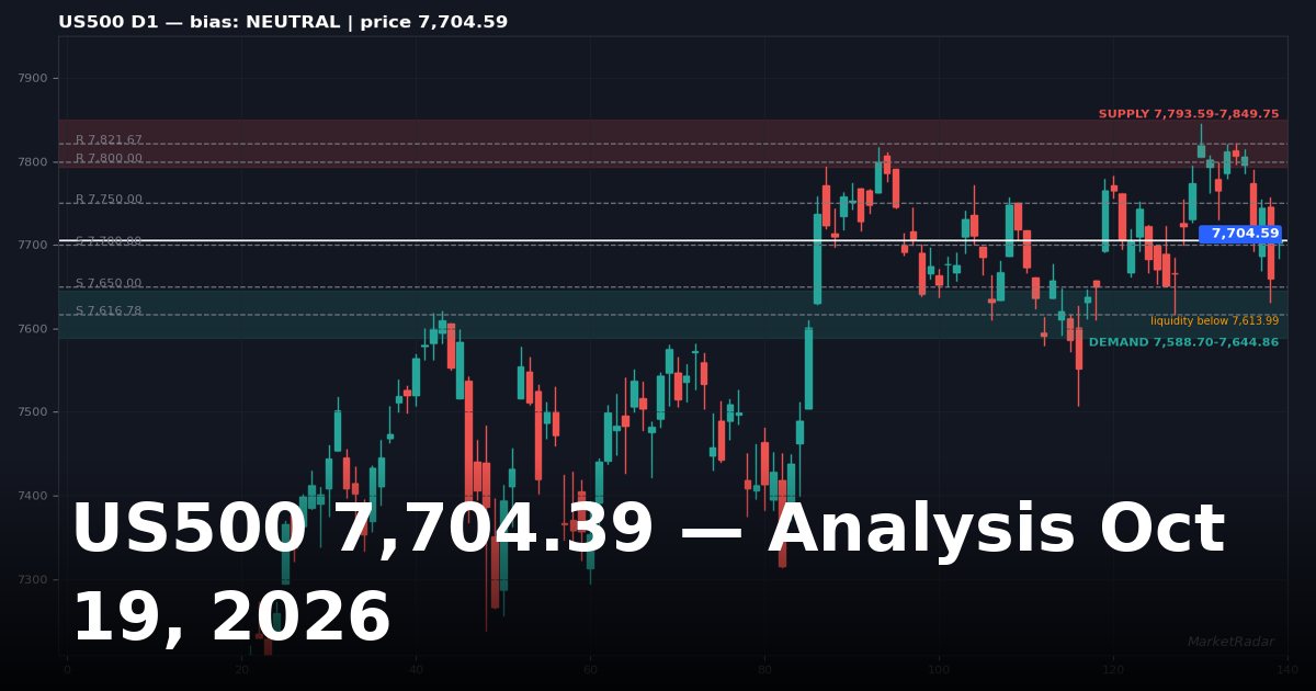 US500 Analysis Today: Key Levels, Chart and Outlook for October 19, 2026