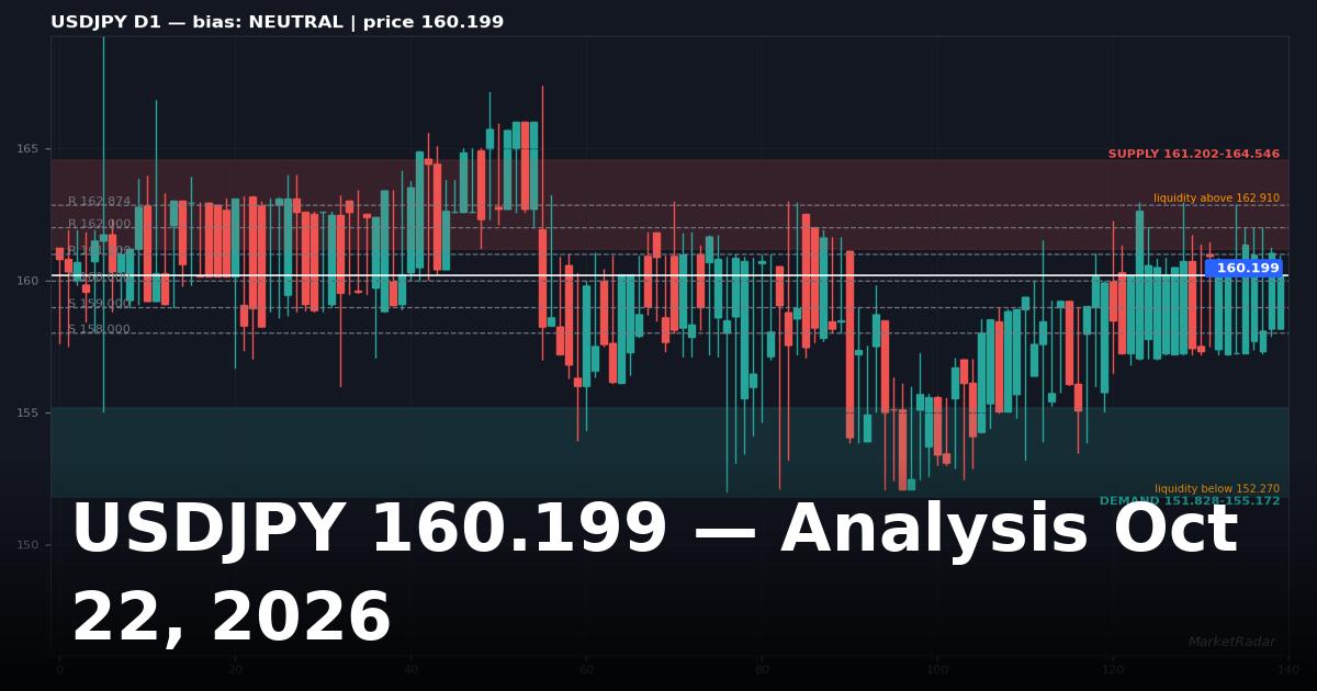 USDJPY Analysis Today: Key Levels, Chart and Outlook for October 22, 2026