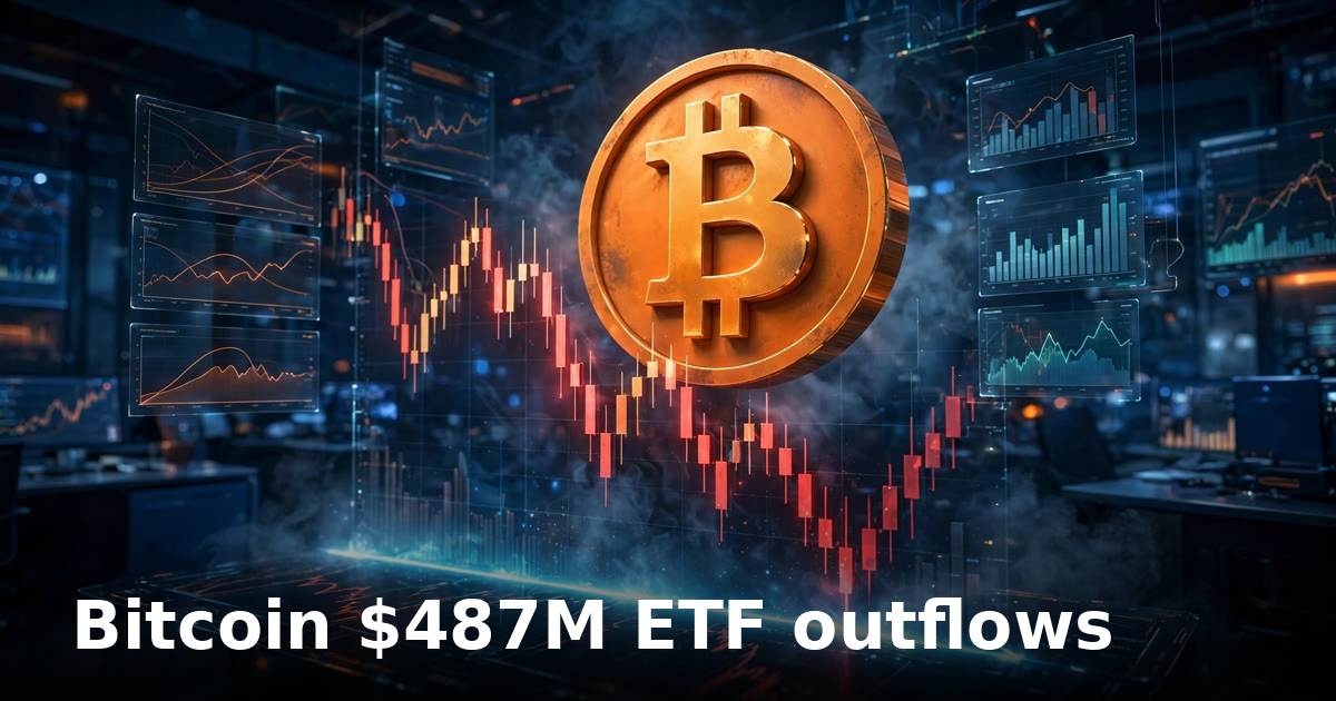 Bitcoin Slides Below $83,000 as $487M ETF Outflows Collide With 2002-High Yields