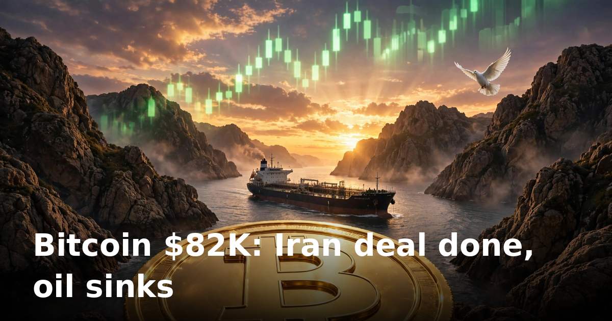 Bitcoin price holds above $82K as Trump declares Iran deal complete, oil tumbles