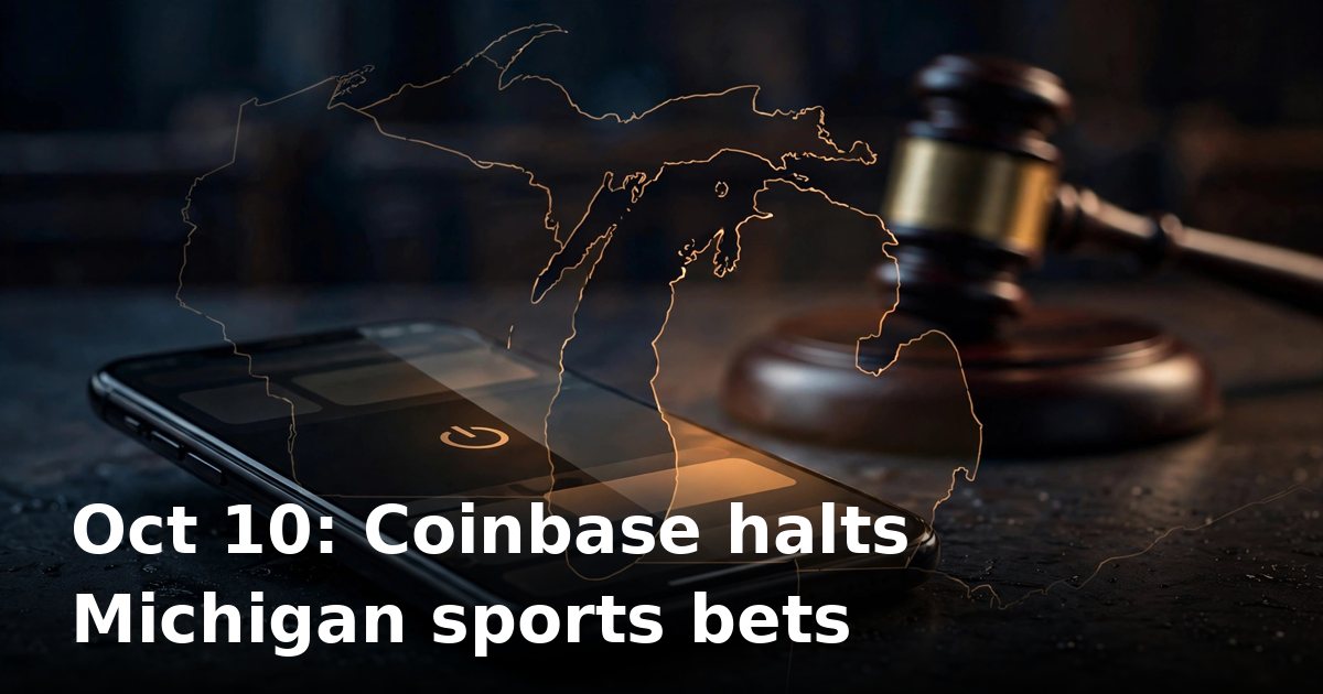Coinbase halts Michigan sports contracts as Oct 10 deadline hits