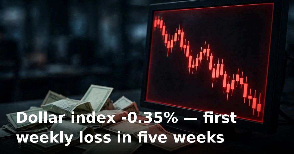 Dollar index falls for first time in five weeks as AI wobbles hit the greenback