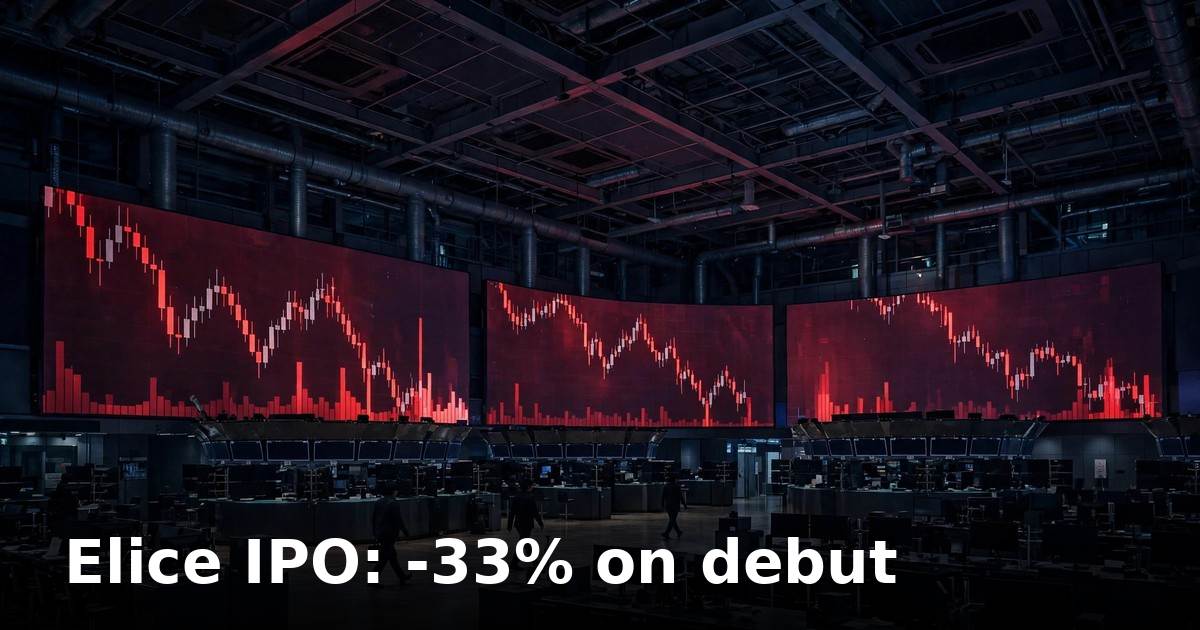 Elice IPO debut crashes up to 33% as KOSPI tumbles 3.2%