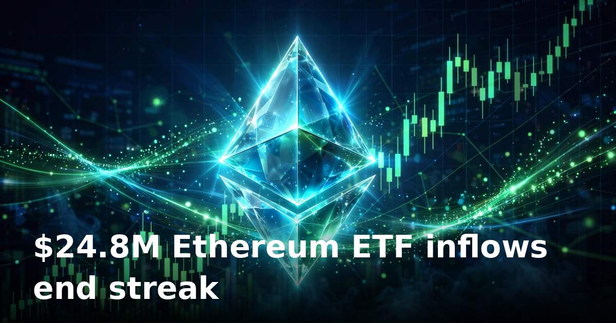 Ethereum ETF inflows return: $24.8M snaps a 10-day outflow streak