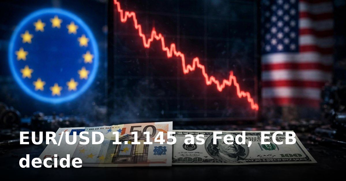 EUR/USD slips to 1.1145 as Fed and ECB decisions loom