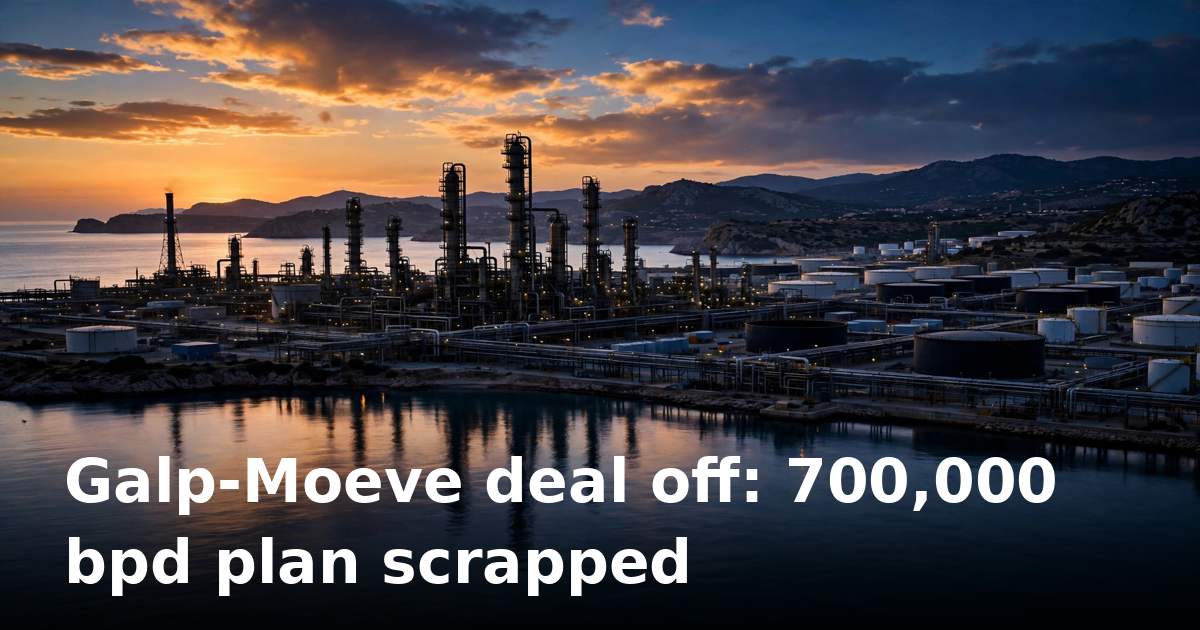 Galp-Moeve deal collapse: 700,000 bpd Iberian refining tie-up falls apart