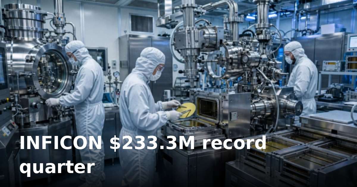 INFICON raises 2026 sales guidance after record $233.3 million quarter