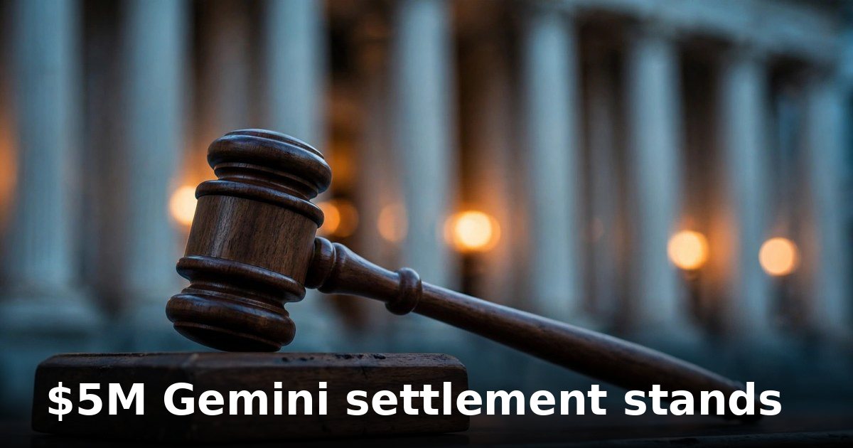 Judge refuses to scrap Gemini's $5M CFTC settlement as Bitcoin holds $82,000