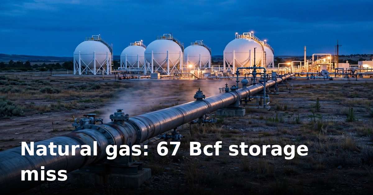 Natural gas price: 67 Bcf storage miss meets mild weather as November expiry nears
