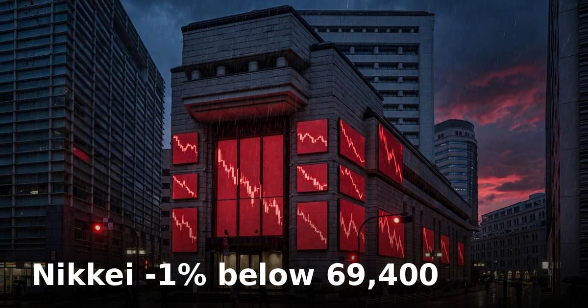 Nikkei 225 slips below 69,400 as Fed minutes and oil rally rattle Asia