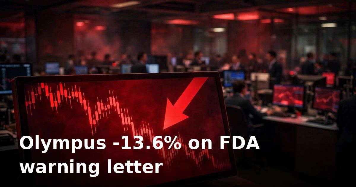 Olympus shares crash 13.6% after FDA warning letter on six facilities