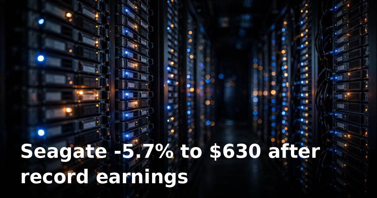 Seagate stock falls after hours as record earnings fail to clear Wall Street bar