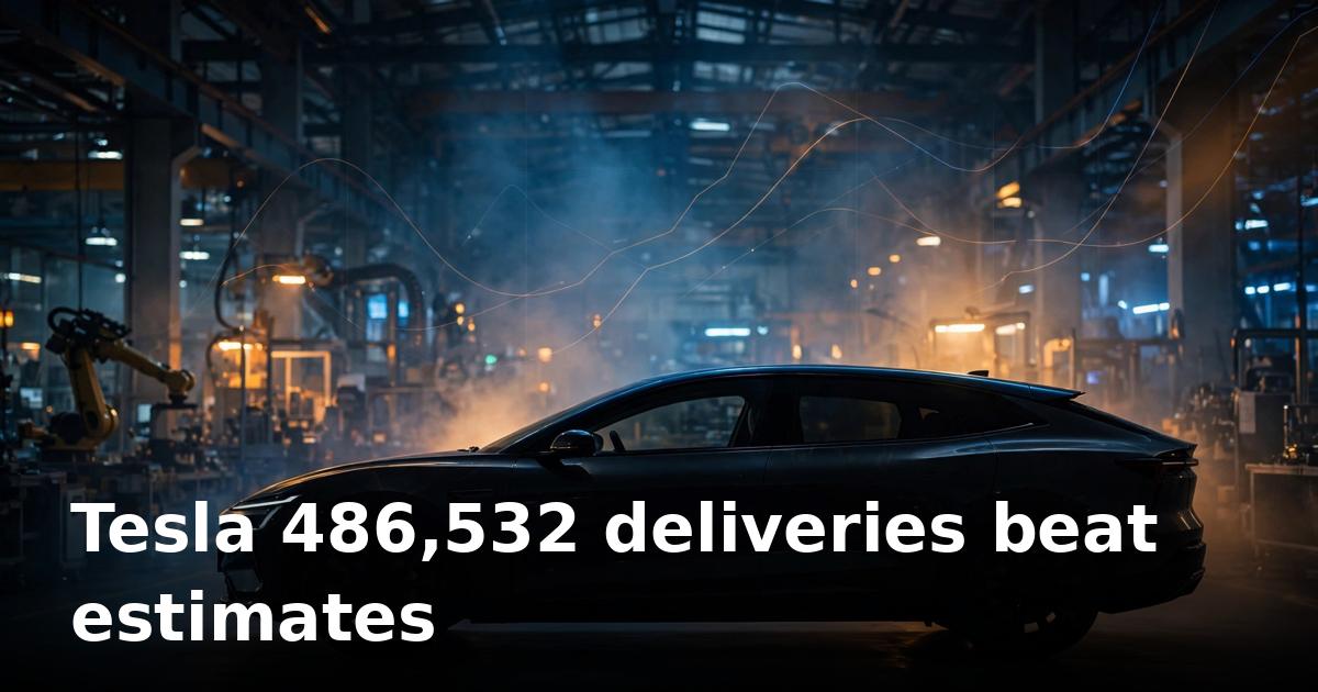 Tesla shares jump 5% as Q3 deliveries of 486,532 beat every estimate on Wall Street