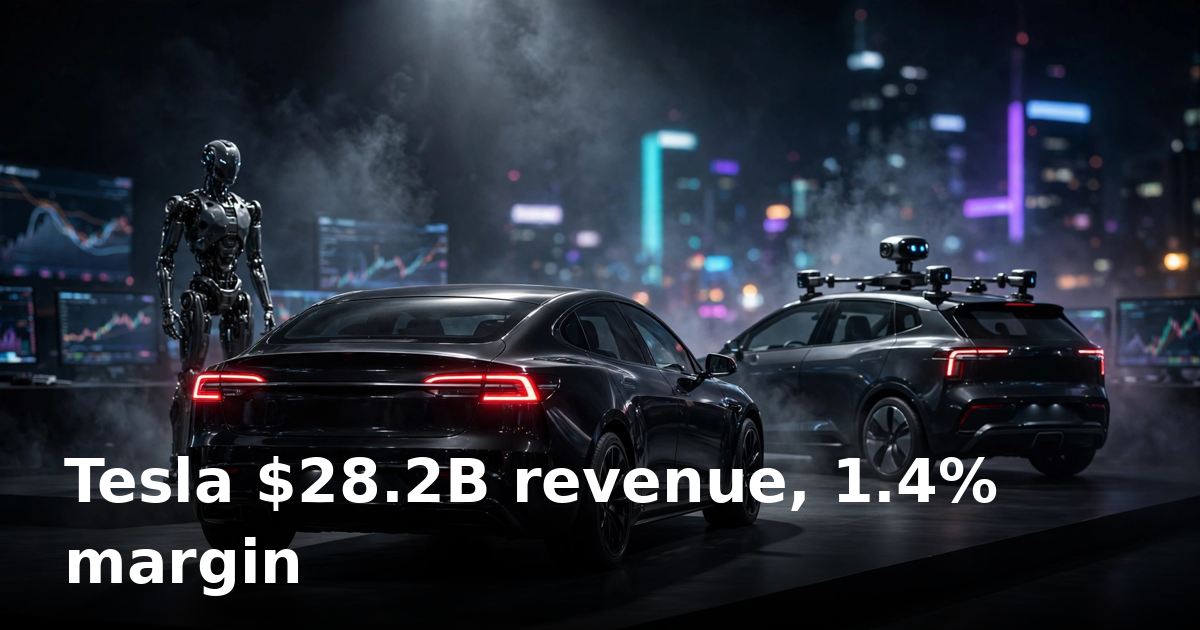 Tesla Q3 earnings preview: $28.2B revenue, $398M profit, and a robot bet