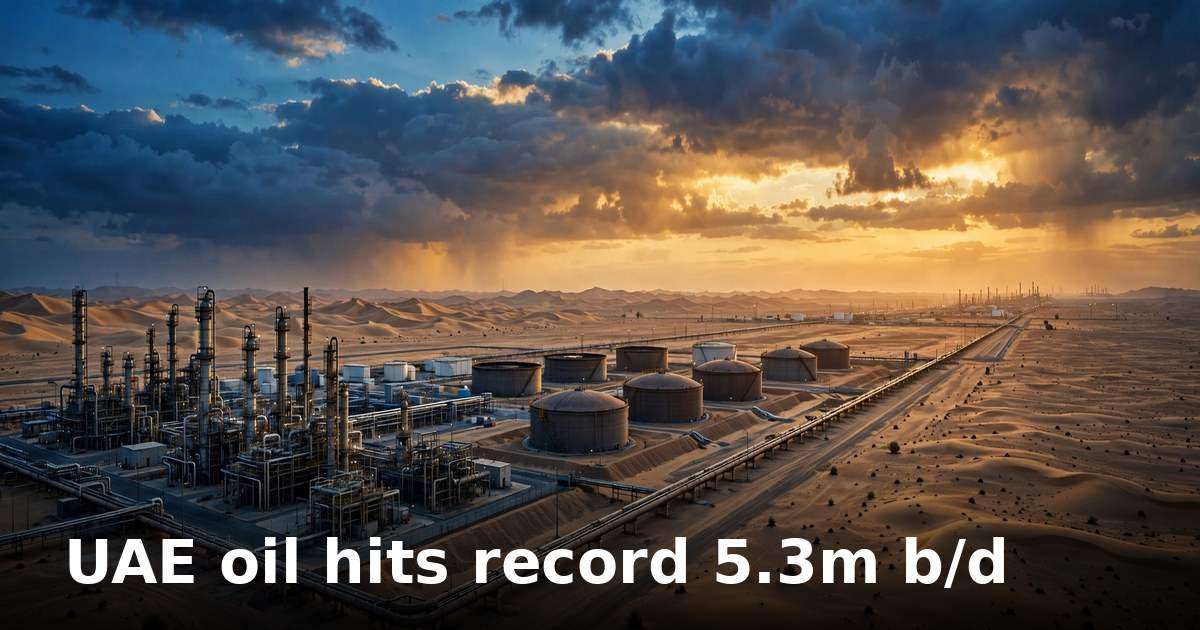 IEA: UAE oil output hits record 5.3 million barrels a day in September