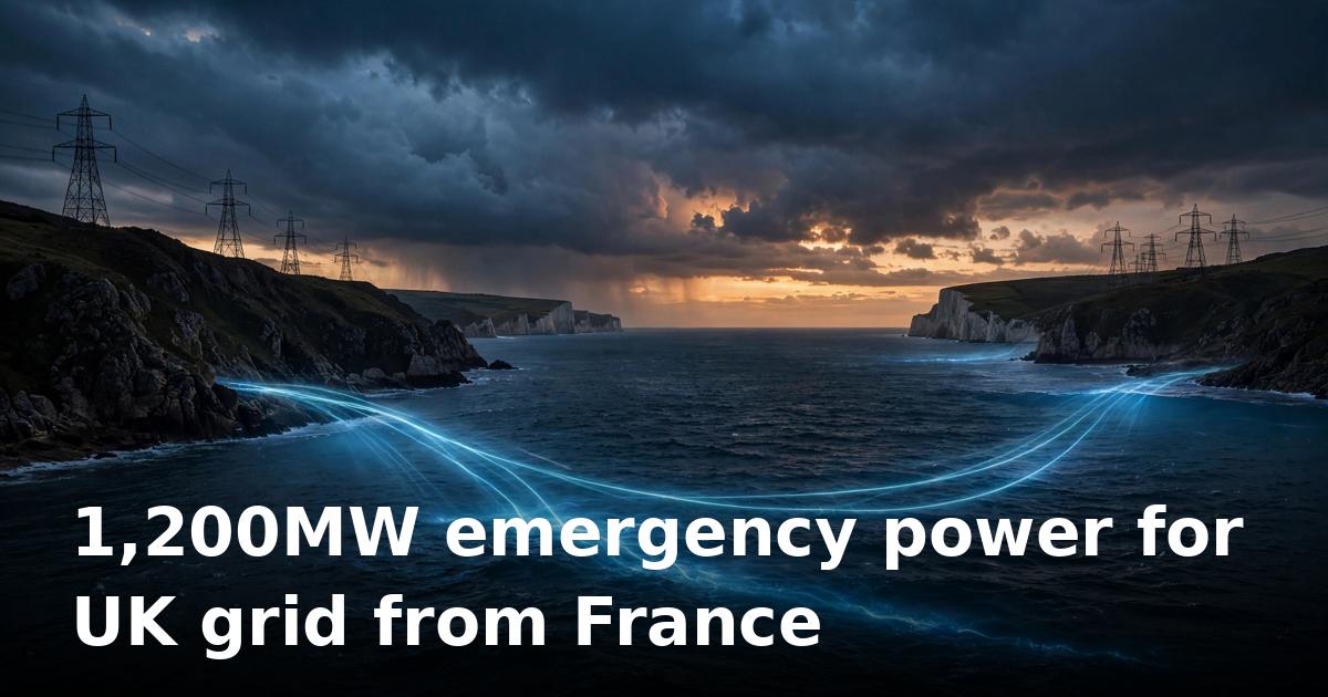 Britain's grid calls France for 1,200MW of emergency power