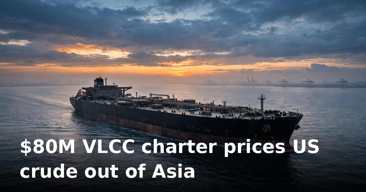 VLCC freight rates hit $80 million as US crude loses Asia arbitrage