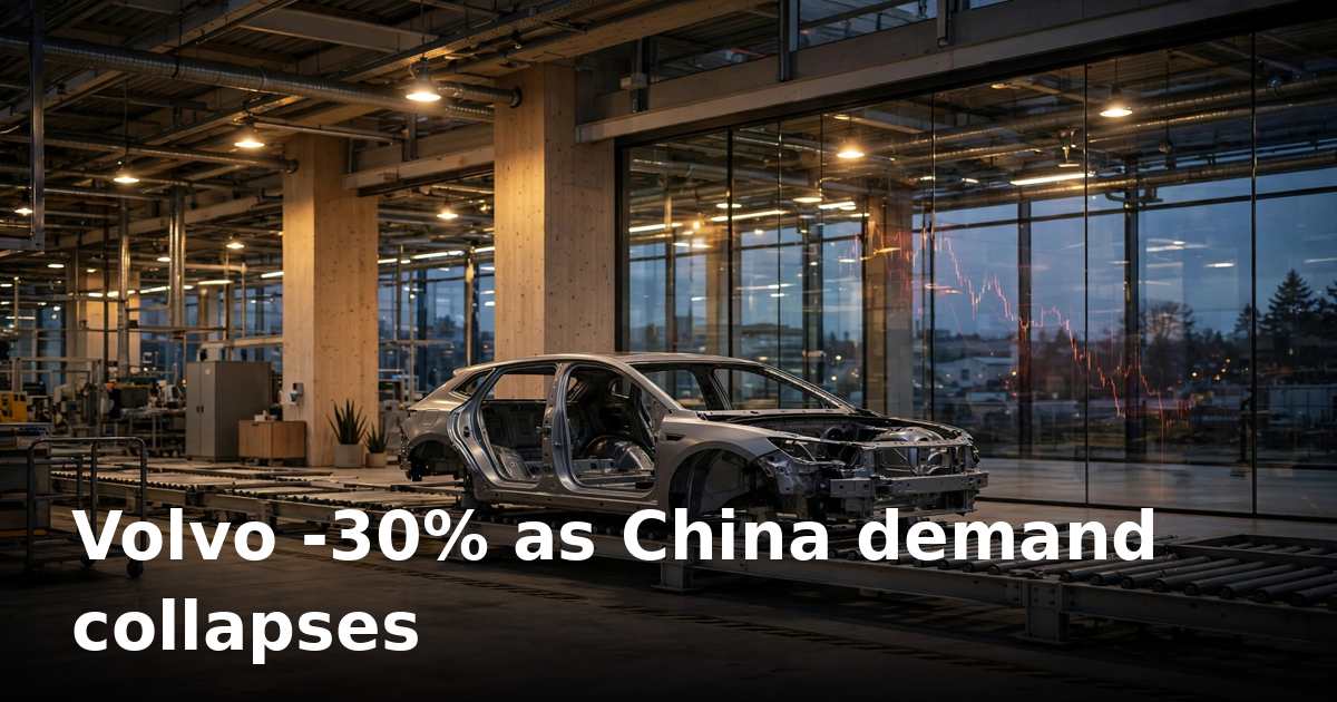 Volvo Cars shares crash 30% on shock Q3 loss as China demand collapses